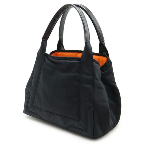 Balenciaga Navy Cabas Nylon Leather Tote Bag - Picture 2 of 6